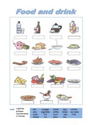 English Worksheet: Food and drink