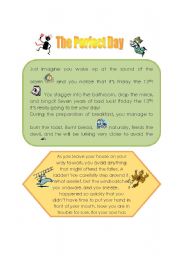 English Worksheet: The Perfect Day