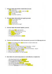 English Worksheet: Grammar exercises