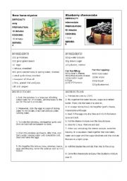 Information gap recipe 2 (final task : write your own recipe)