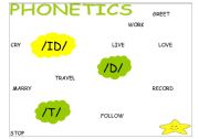 English worksheet: pronunciation of past simple