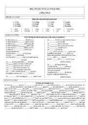 English Worksheet: Past Simple - Song Activity (Because You Loved me)