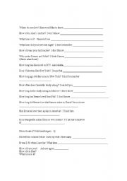 English Worksheet: Reported speech