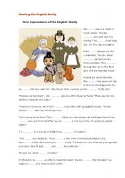 English Worksheet: Meeting the English family