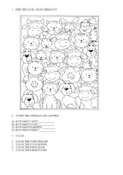 English Worksheet: Animals