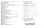 English Worksheet: Survey Activity