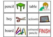 English Worksheet: SCHOOL DOMINO