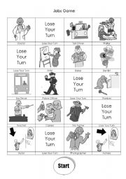 English Worksheet: Jobs Game