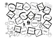English Worksheet: Adverb of Frequency - Game Board