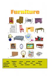 English Worksheet: Furniture