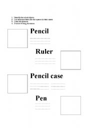 English worksheet: School activity