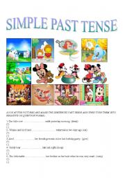past tense with pictures