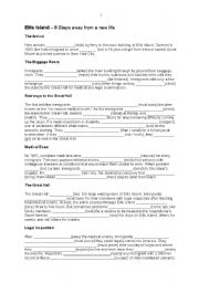 English Worksheet: Ellis Island � 8 Steps away from a new life
