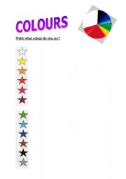 English worksheet: Colours