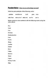 English worksheet: Passive voice exercise.II.