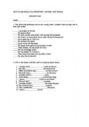 English Worksheet: Simple present routines