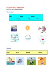 English Worksheet: seasons an weather