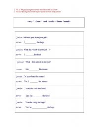 English Worksheet: What do you do in your job?