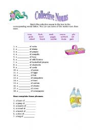 English Worksheet: Collective Nouns