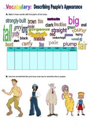 English Worksheet: Describing Peoples Appearance