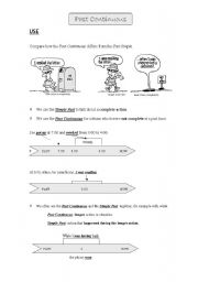 English Worksheet: Past Continuous