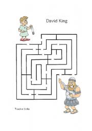 English worksheet: David King