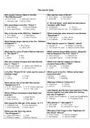 English Worksheet: The movie quiz