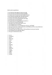 English worksheet: Supertitions