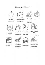 English Worksheet: Would you like some...?