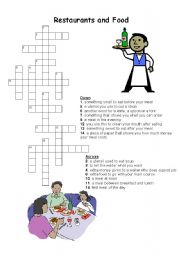 English Worksheet: Restaurant and Food