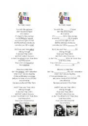 True Colors Song Lyrics and activity sheet