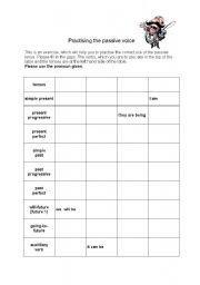 English worksheet: Passive Voice Practice in the Raw