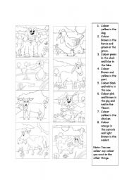 Farm animals-colouring