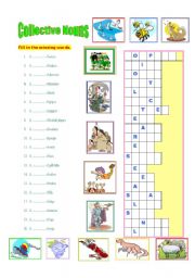 English Worksheet: Collective Nouns