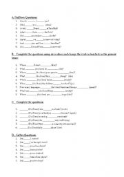 English Worksheet: do/does question, is/are question, present simple, vocabularies