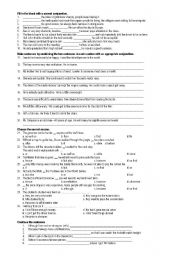 English Worksheet: conjunction