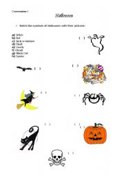 English worksheet: Halloween activity  Part 2 (matching activity)