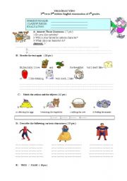English Worksheet: 5th grade exam
