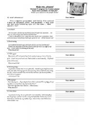 English Worksheet: Problem People