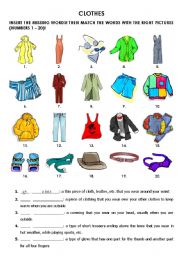 English Worksheet: CLOTHES