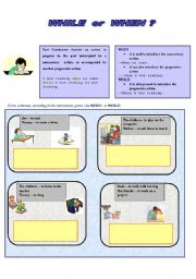 English Worksheet: WHILE or WHEN