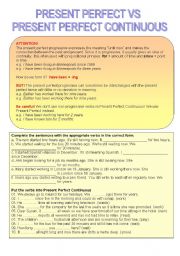 Present Perfect Simple vs Present Perfect Continuous