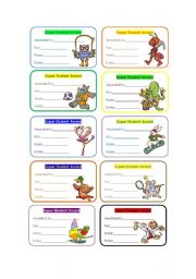 English Worksheet: Awards