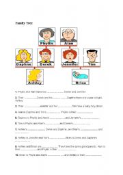 English Worksheet: family tree