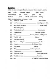 English worksheet: Passive voice