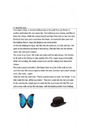 English Worksheet: ladybug reading