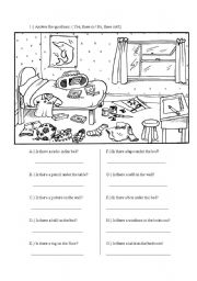 English Worksheet: IS THERE?