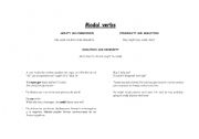 English worksheet: Modal verbs