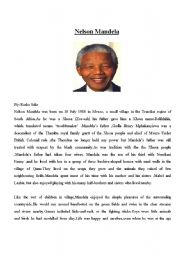 English Worksheet: Nelson Mandela