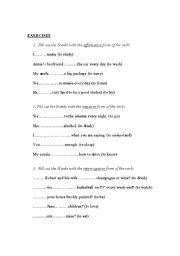 English Worksheet: SP Present Tense exercises